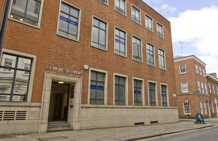 A picture of the front of our St John Street Clinic